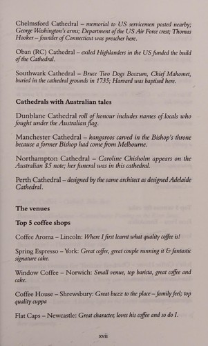 Cover for Cathedrals, Coffee and Tea Tour
