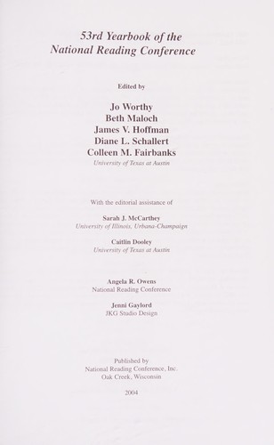 Cover for 52nd Yearbook of the National Reading Conference