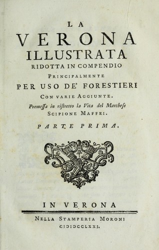 Cover for La Verona illustrata