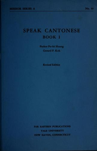 Cover for Speak Cantonese
