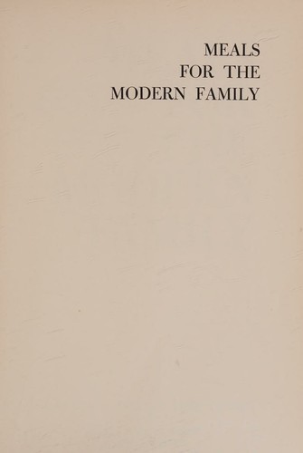Cover for Meals for the modern family