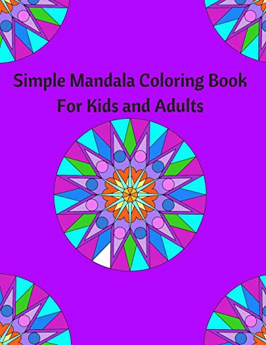 Cover for Simple Mandala Coloring Book for Kids and Adults
