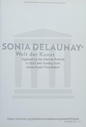 Cover for Sonia Delaunays Welt der Kunst