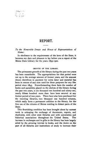 Cover for Report.