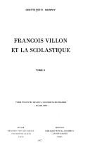 Cover for François Villon et la scolastique