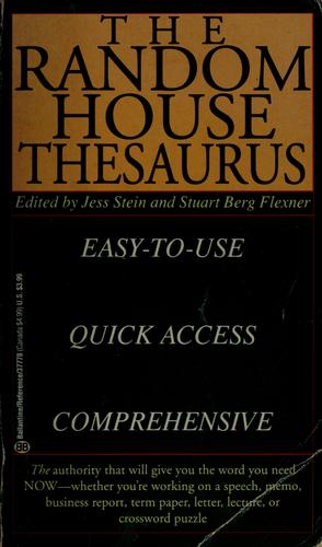 Cover for The Random House thesaurus