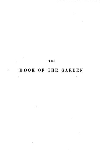 Cover for The book of the garden