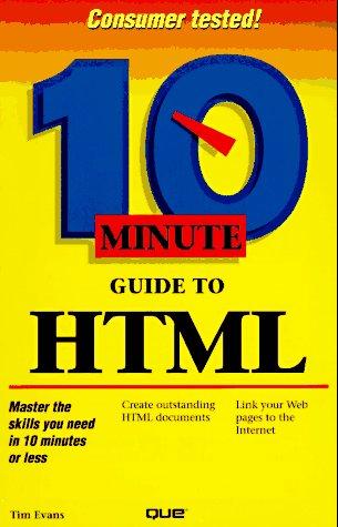 Cover for 10 minute guide to HTML