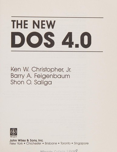Cover for The new DOS 4.0