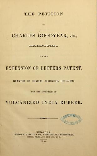Cover for petition of Charles Goodyear, jr., executor