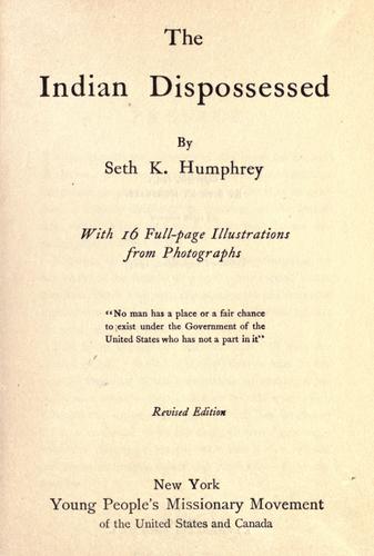 Cover for The Indian dispossessed