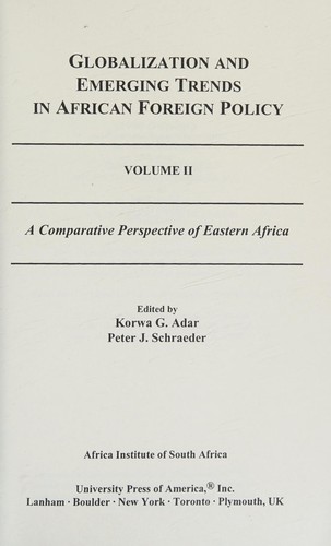 Cover for Globalization and emerging trends in African foreign policy