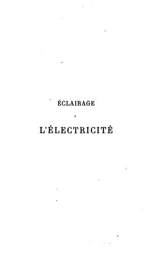 Cover for Éclairage à l'électricité