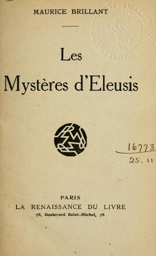 Cover for Mystères d'Eleusis.