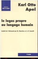 Cover for Le Logos propre au langage humain