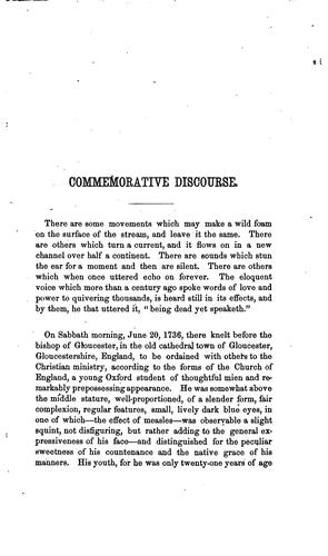 Cover for Commemorative Discourse Delivered at Newburyport, Mass.: In the First ...