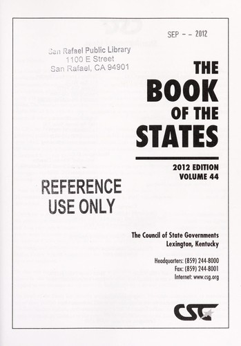 Cover for The Book of the states 2012