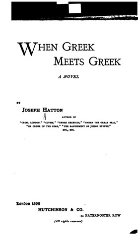 Cover for When Greek Meets Greek
