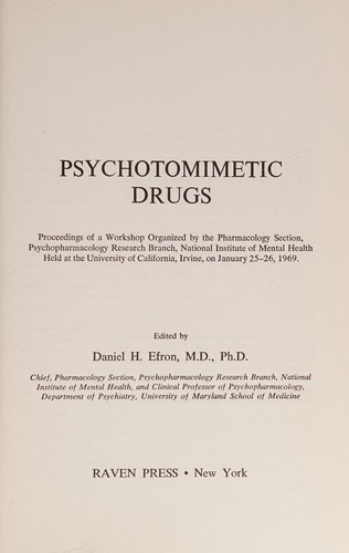Cover for Psychotomimetic drugs
