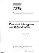Cover for Pavement management and rehabilitation.