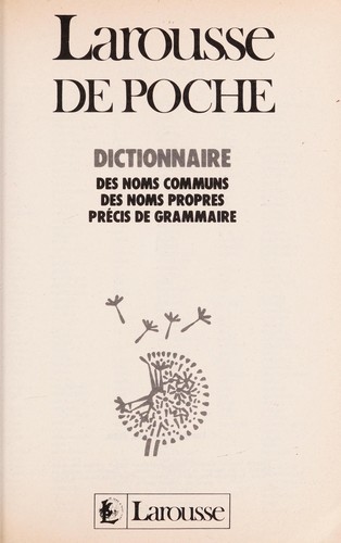 Cover for Larousse de poche