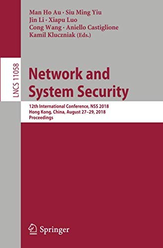 Cover for Network and System Security