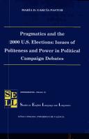 Cover for Pragmatics and the 2000 U.S. elections
