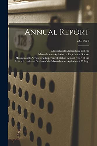 Cover for Annual Report; v.60 1922