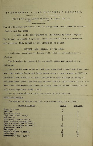 Cover for [Report 1920]