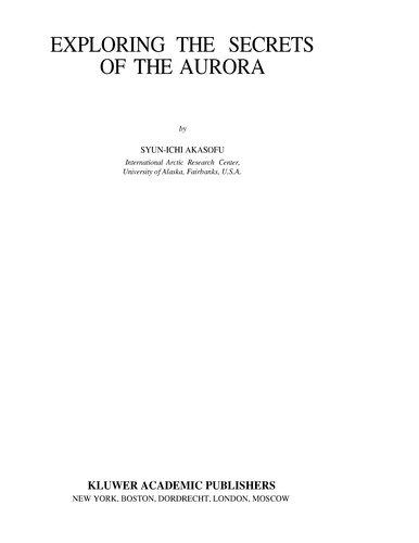 Cover for Exploring the secrets of the aurora