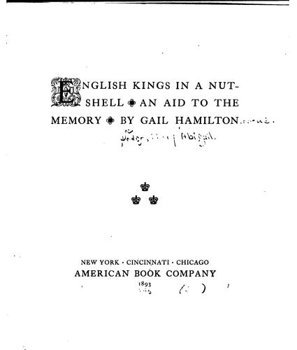 Cover for English kings in a nutshell.