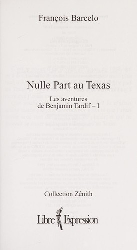 Cover for Les aventures de Benjamin Tardif