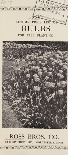 Cover for 1950 autumn price list of bulbs for fall planting