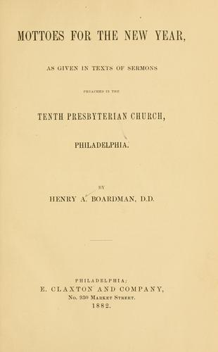 Cover for Mottoes for the New Year