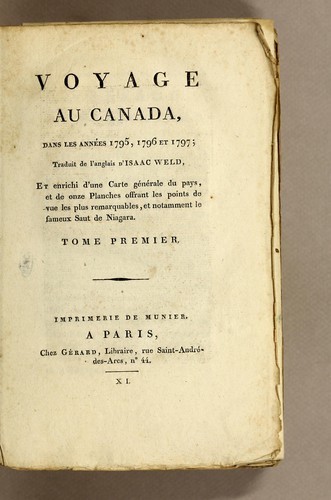 Cover for Voyage au Canada