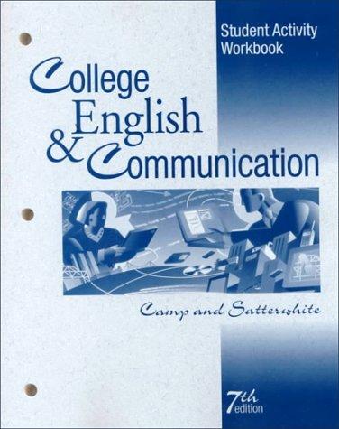 Cover for College English and Communication Student Activity Workbook