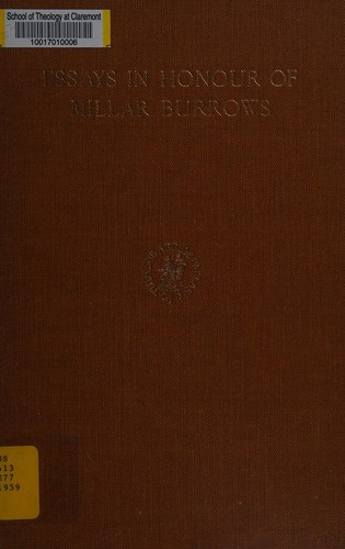 Cover for Essays in honour of Millar Burrows