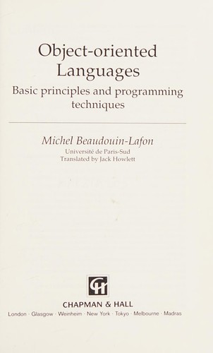 Cover for Object-Oriented Languages