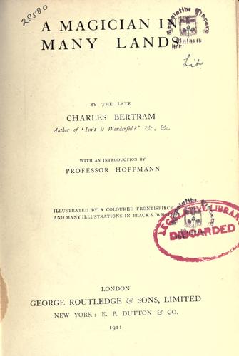 Cover for A magician in many lands