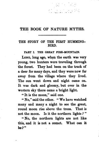 Cover for The book of nature myths