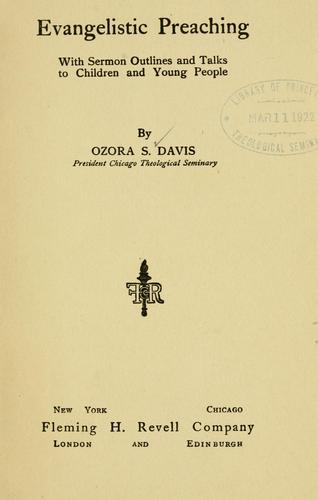 Cover for Evangelistic preaching