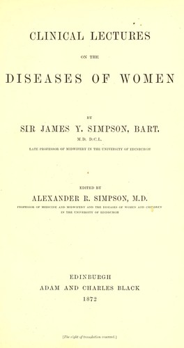 Cover for Clinical lectures on the diseases of women