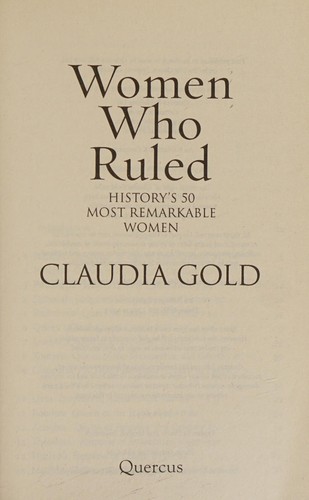 Cover for Women Who Ruled
