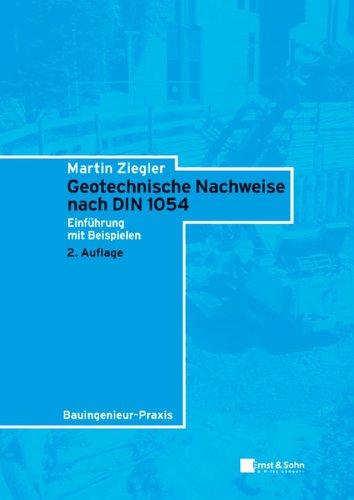 Cover for Geotechnische Nachweise Nach DIN 1054