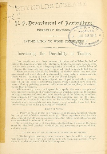 Cover for Increasing durability of timber