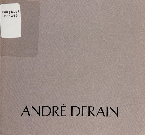 Cover for Andre' Derain: paintings and drawings