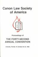 Cover for Canon Law Society of America