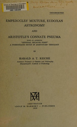 Cover for Empedocles' Mixture