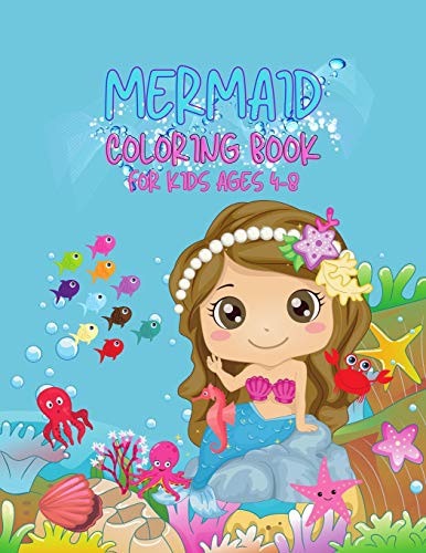 Cover for Mermaid Coloring Book for Kids All Ages