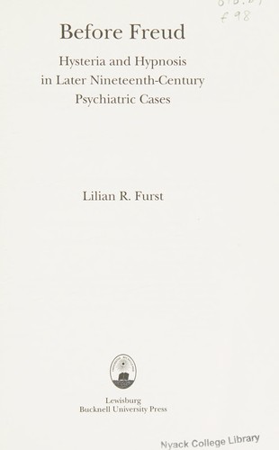 Cover for Before Freud